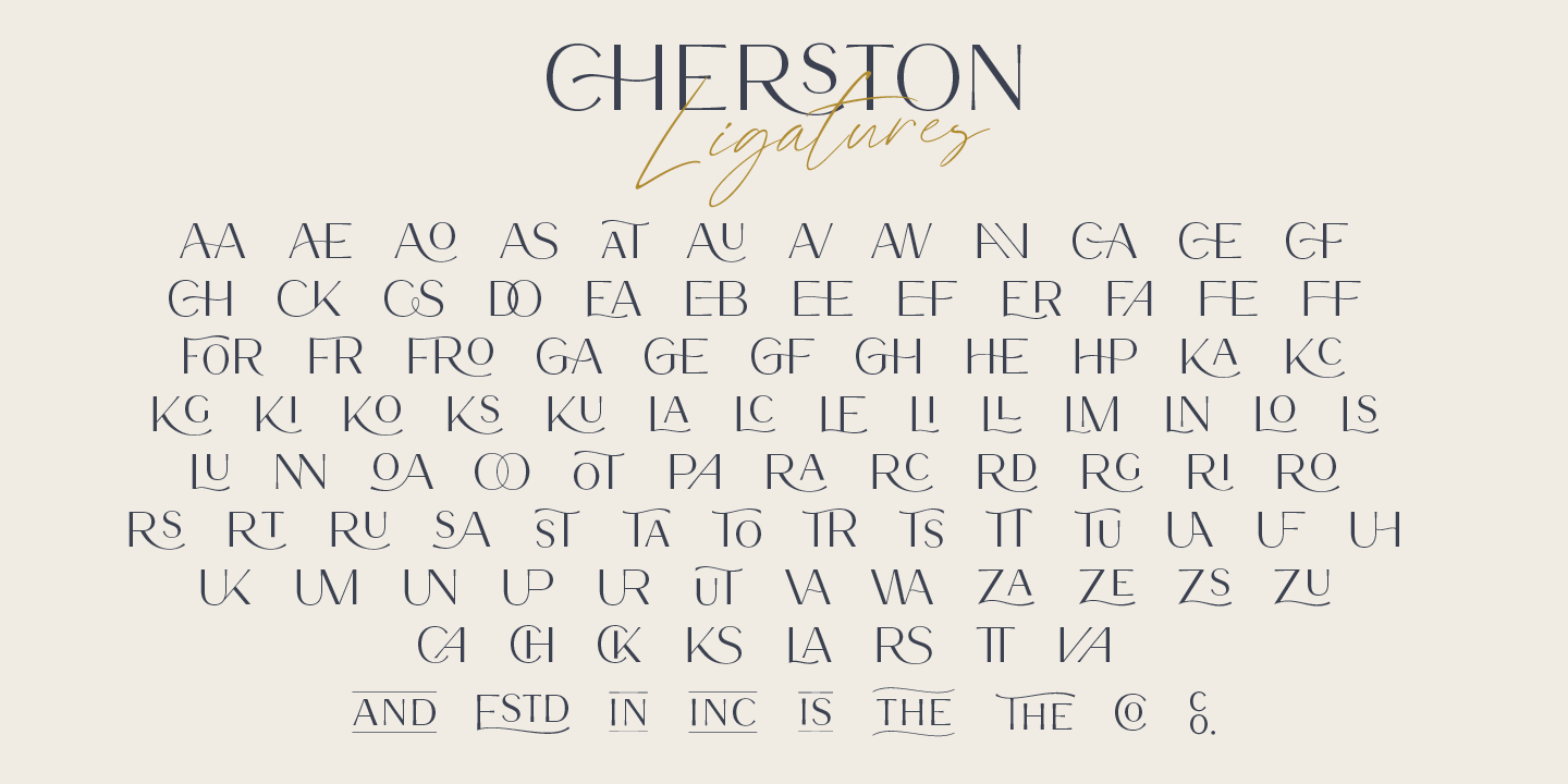 Example font Cherston #3
